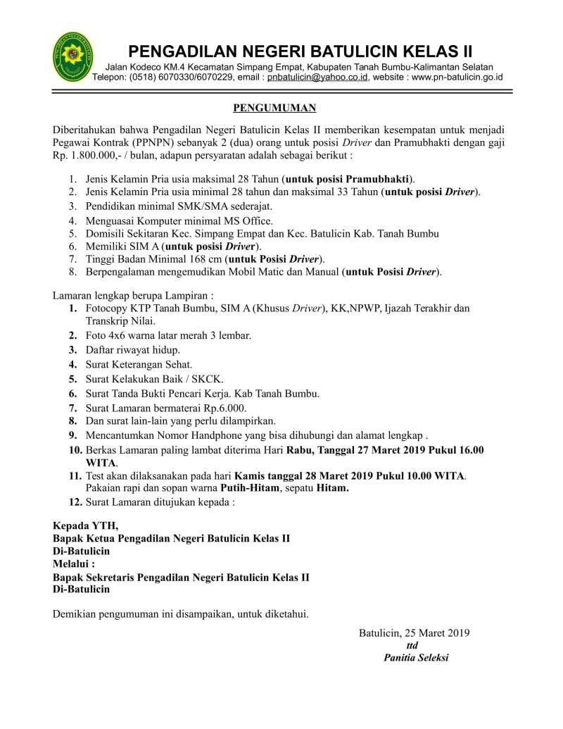 Lowongan Kerja Di Kalimantan Selatan Terbaru
